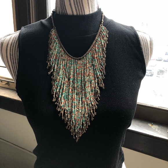 NWOT-Hand beaded necklace piece. - Picture 6 of 7